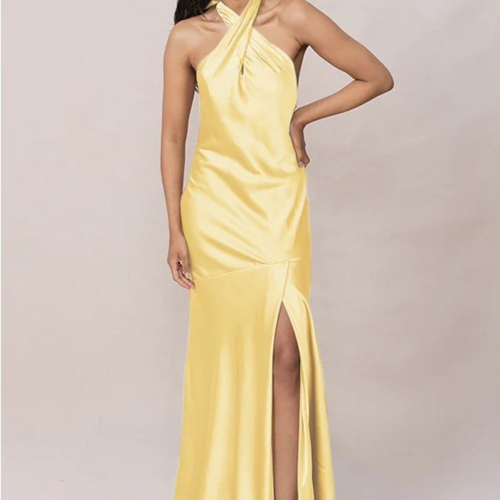 Revelry Yellow Backless Gown